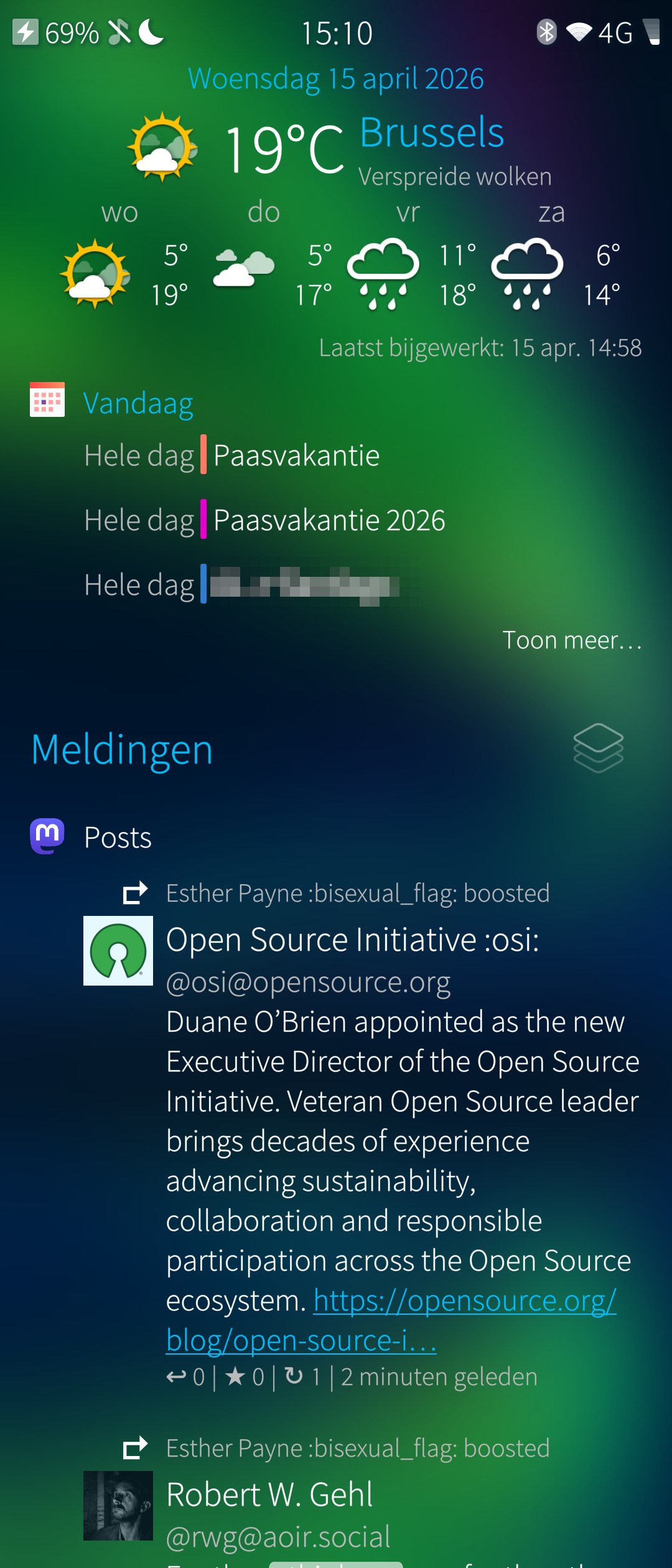 Sailfish OS events view
